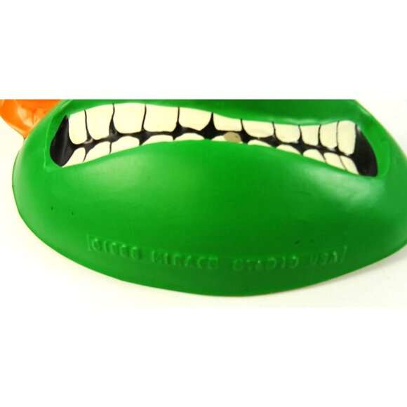 Vtg 1988 TMNT Teenage Mutant Ninja Turtles Halloween Costume Mask Michaelangelo - Picture 3 of 11